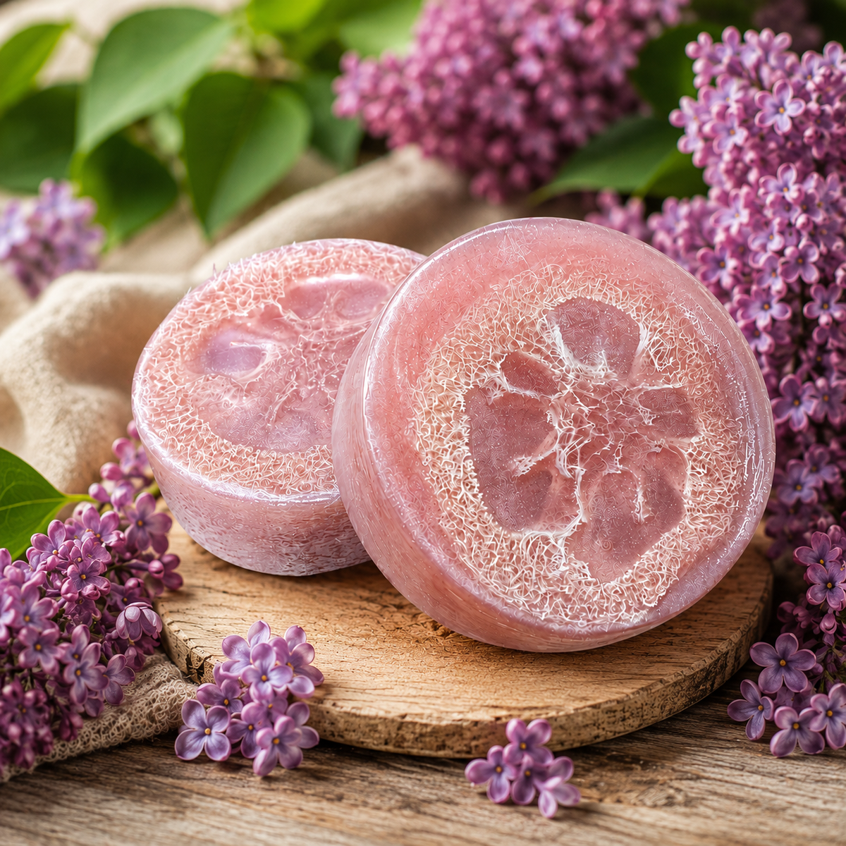 Lilac Luffa Soap