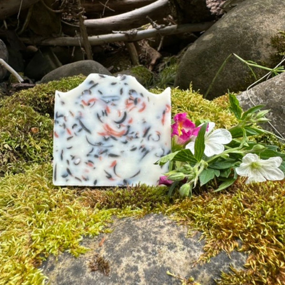 Rose Clay Charcoal Confetti Soap
