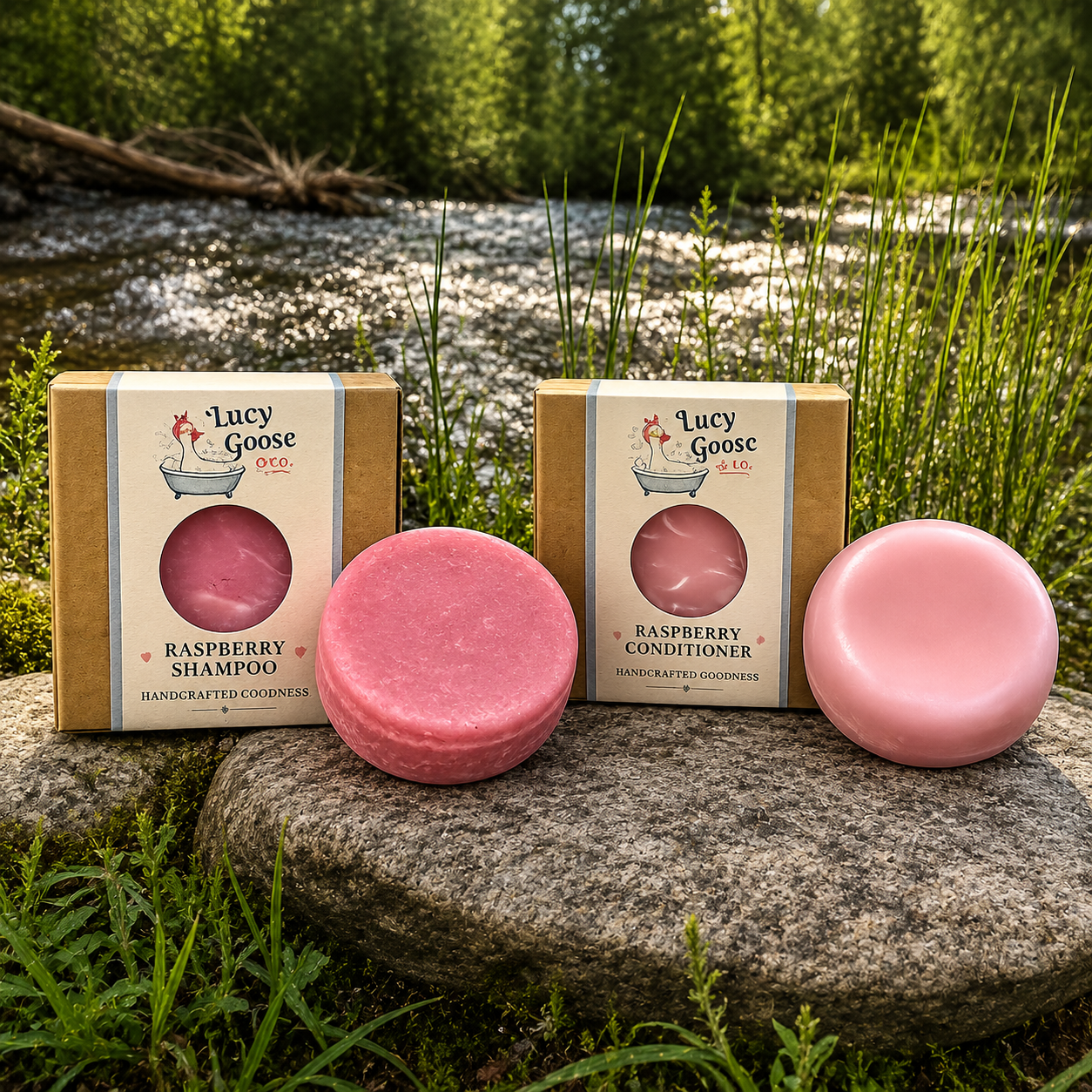 Raspberry Shampoo & Conditioner Bar Set