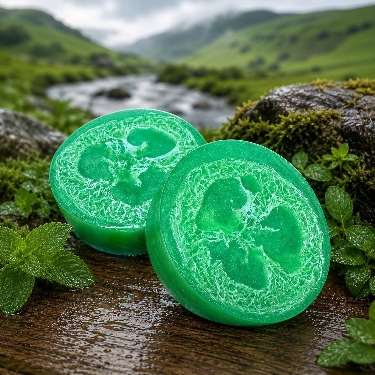 Celtic Rain Luffa Soap
